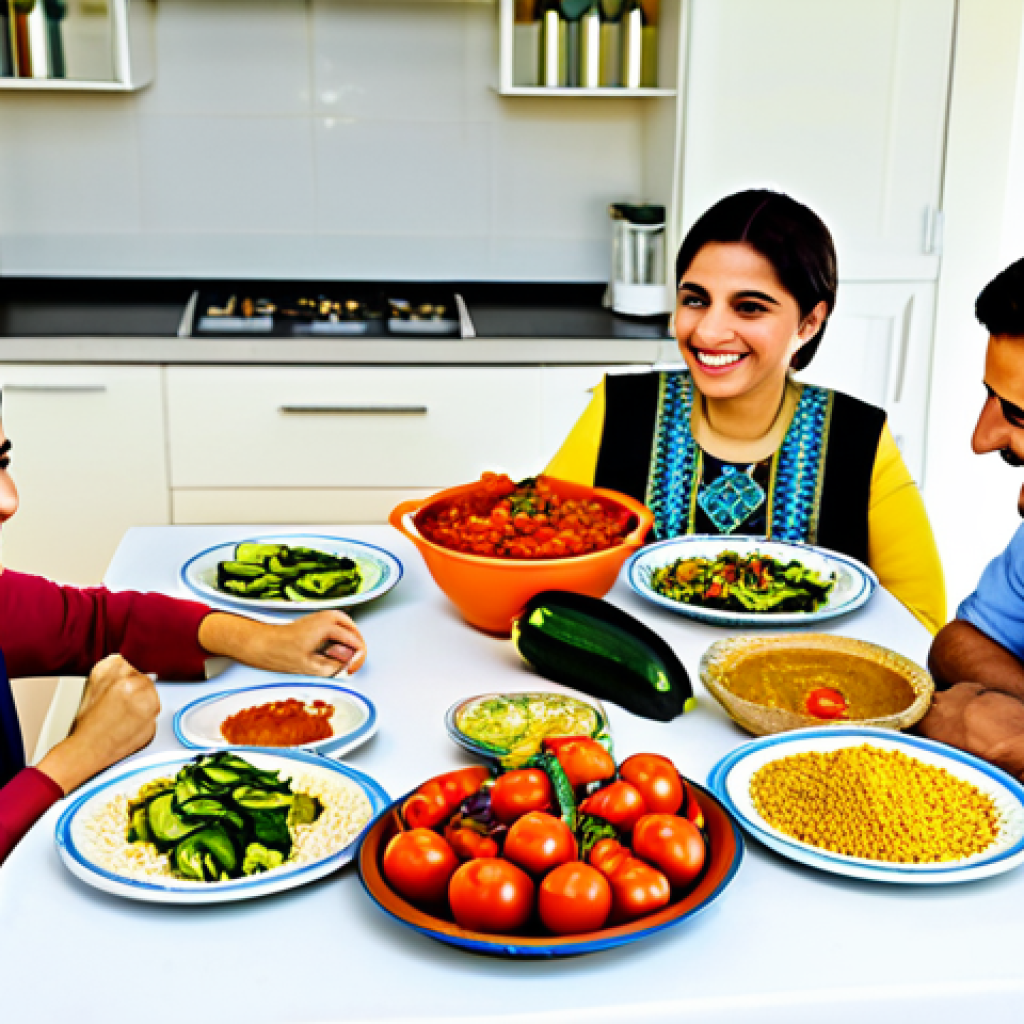 고단백 저지방 식단의 다양한 조리 방법 - Healthy Family Meal**

"A warm and inviting scene of a family gathered around a table enjoying a vib...