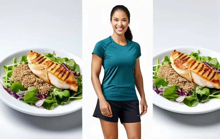 고단백 저지방 식단의 트렌드와 전망 - **Vibrant High-Protein Breakfast Scene:** A bright and inviting image of a young adult (20-25 years ...